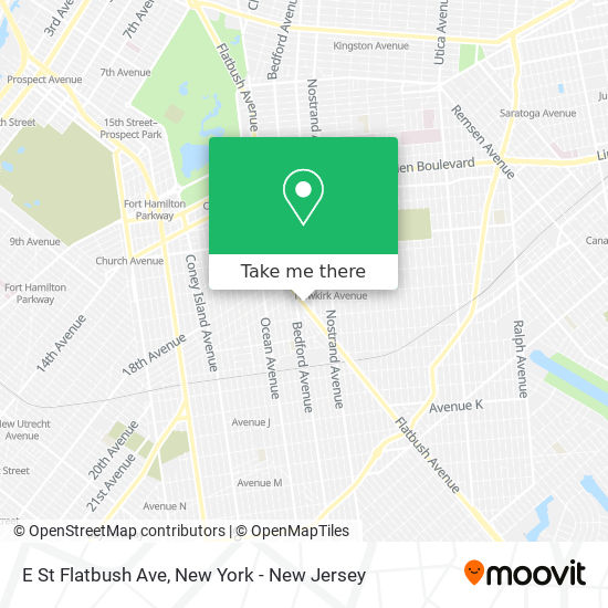 E St Flatbush Ave map