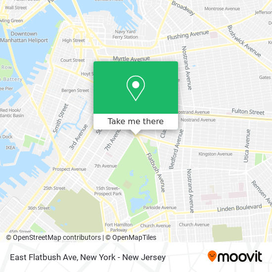 East Flatbush Ave map
