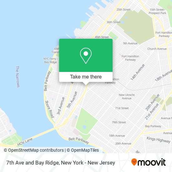 7th Ave and Bay Ridge map
