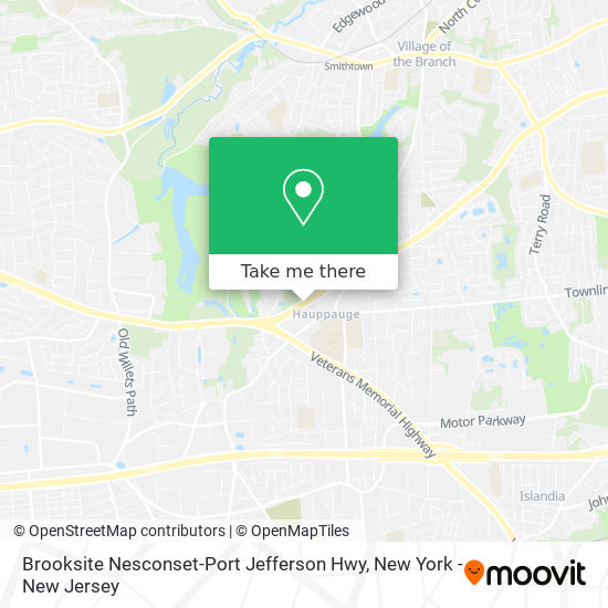 Mapa de Brooksite Nesconset-Port Jefferson Hwy