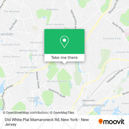 Old White Plai Mamaroneck Rd map