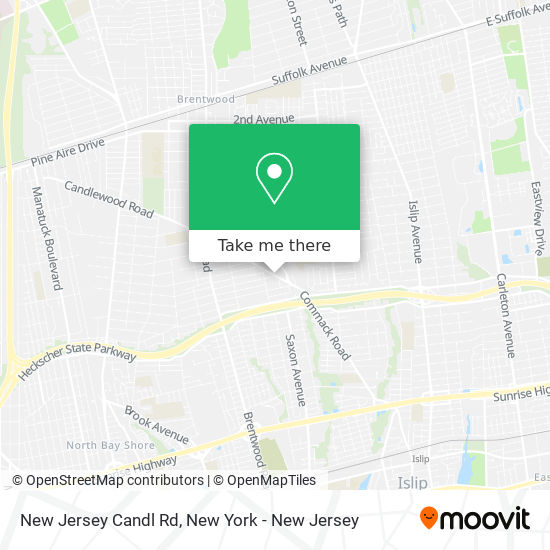 Mapa de New Jersey Candl Rd