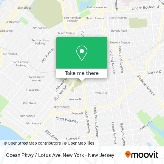 Ocean Pkwy / Lotus Ave map