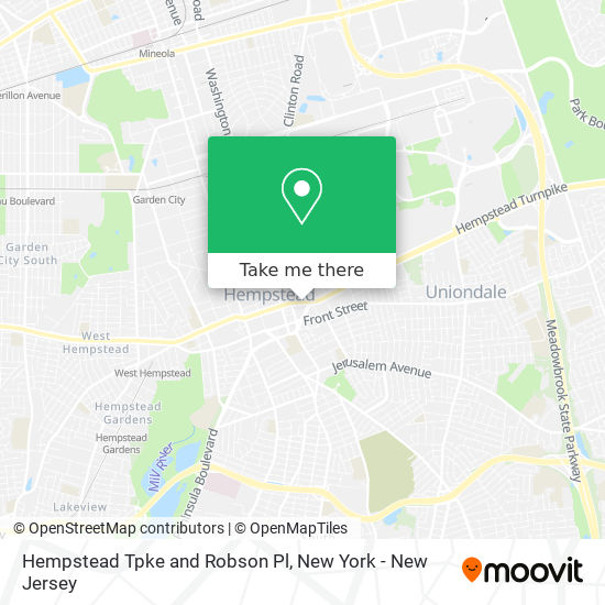 Hempstead Tpke and Robson Pl map