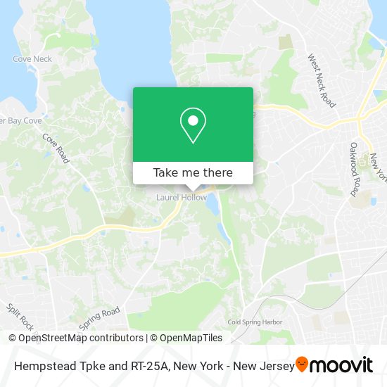 Hempstead Tpke and RT-25A map