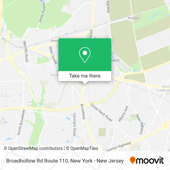 Broadhollow Rd Route 110 map