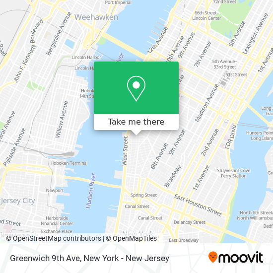 Mapa de Greenwich 9th Ave