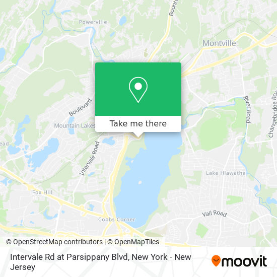 Intervale Rd at Parsippany Blvd map