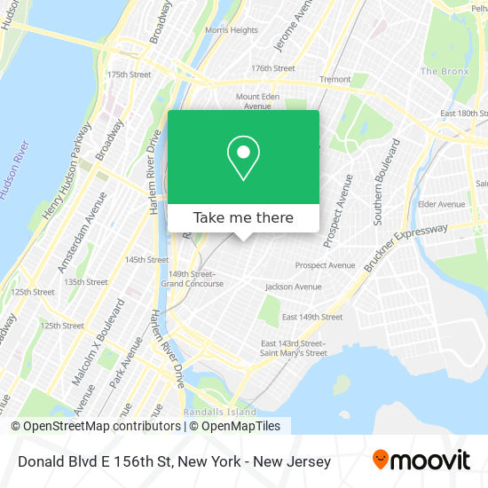 Mapa de Donald Blvd E 156th St