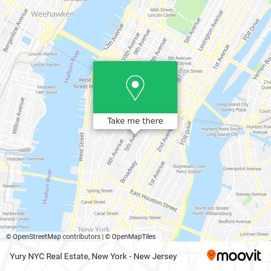 Mapa de Yury NYC Real Estate