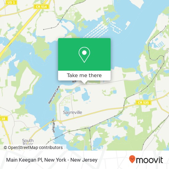 Mapa de Main Keegan Pl, Sayreville, NJ 08872