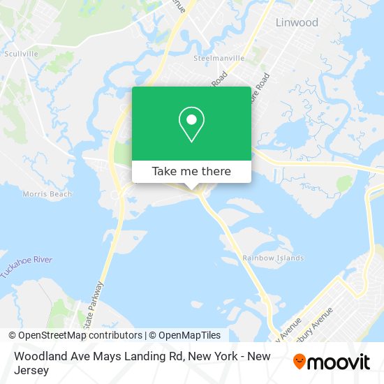 Mapa de Woodland Ave Mays Landing Rd