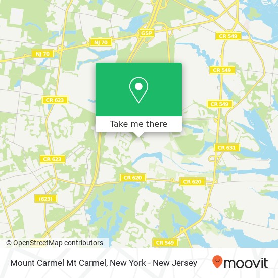 Mapa de Mount Carmel Mt Carmel, Toms River, NJ 08753