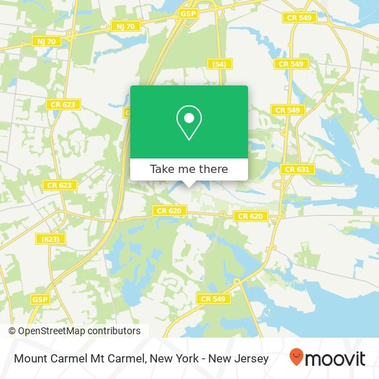 Mapa de Mount Carmel Mt Carmel, Toms River, NJ 08753