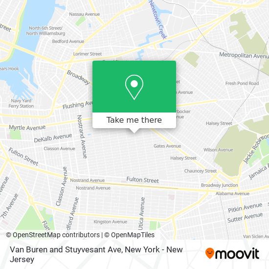 Van Buren and Stuyvesant Ave map