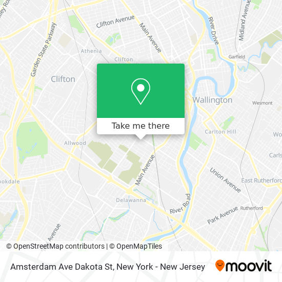 Amsterdam Ave Dakota St map