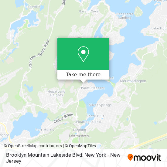 Mapa de Brooklyn Mountain Lakeside Blvd