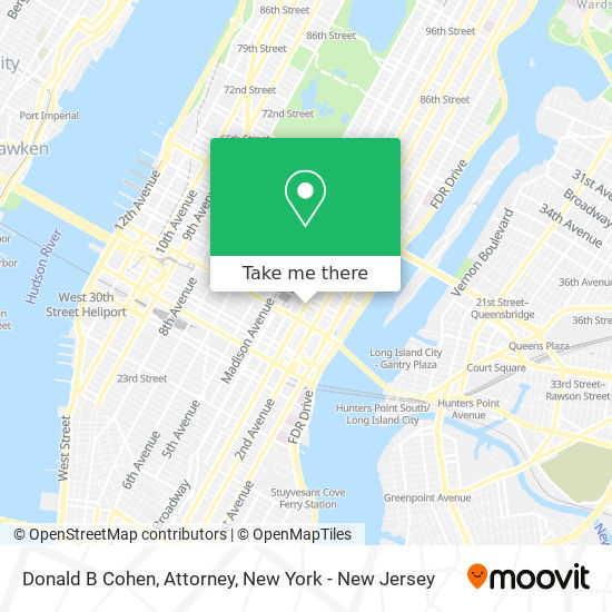 Donald B Cohen, Attorney map
