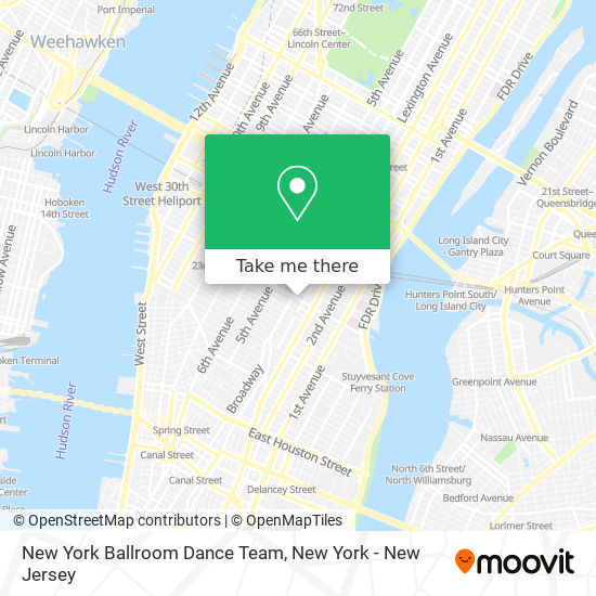 Mapa de New York Ballroom Dance Team