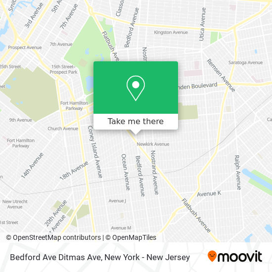 Mapa de Bedford Ave Ditmas Ave