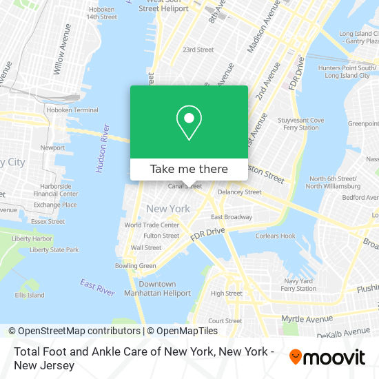 Total Foot and Ankle Care of New York map
