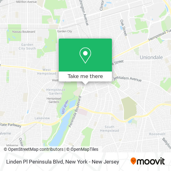 Linden Pl Peninsula Blvd map