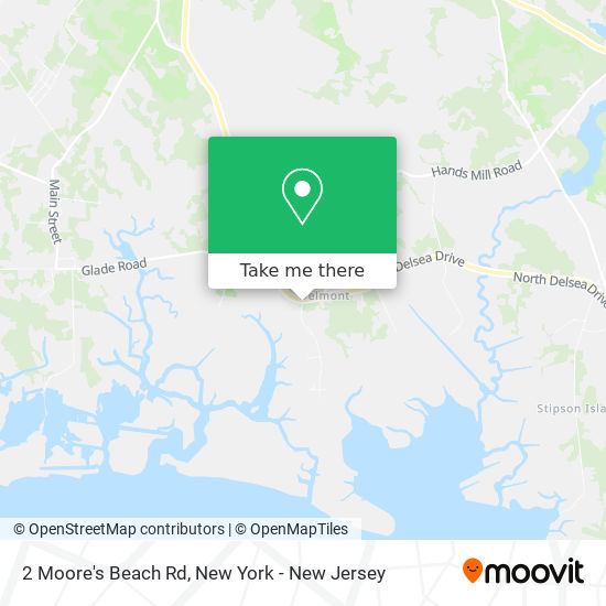 2 Moore's Beach Rd map