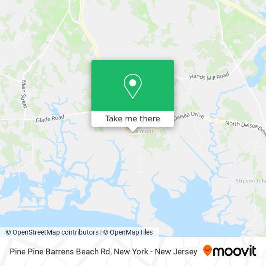 Mapa de Pine Pine Barrens Beach Rd