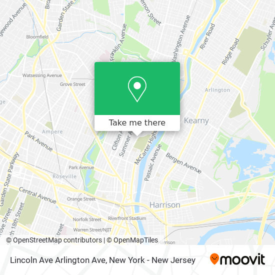 Mapa de Lincoln Ave Arlington Ave