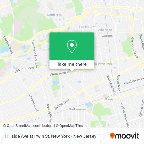 Hillside Ave at Irwin St map