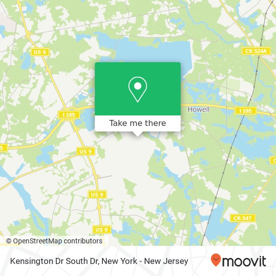 Kensington Dr South Dr, Howell, NJ 07731 map