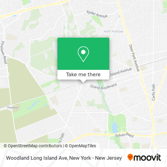 Mapa de Woodland Long Island Ave