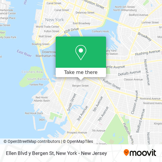 Mapa de Ellen Blvd y Bergen St