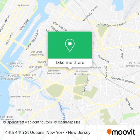 Mapa de 44th 44th St Queens