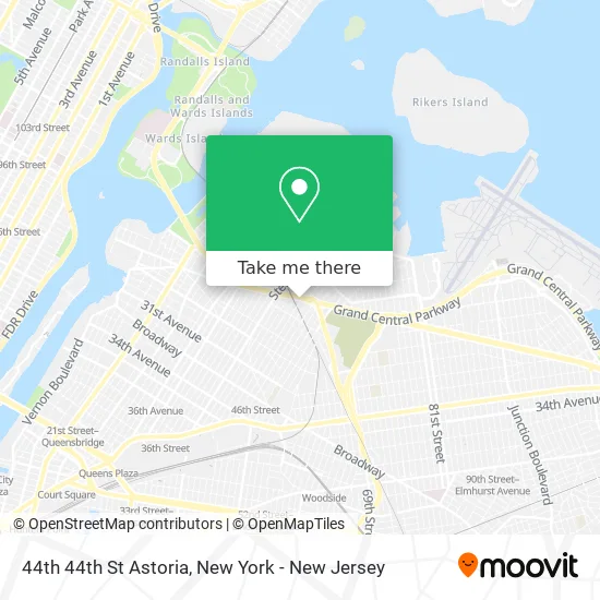 44th 44th St Astoria map