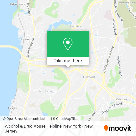 Alcohol & Drug Abuse Helpline map