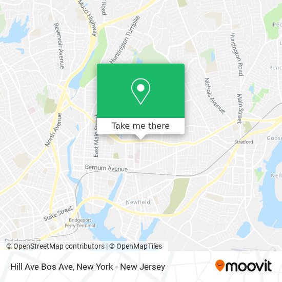 Hill Ave Bos Ave map
