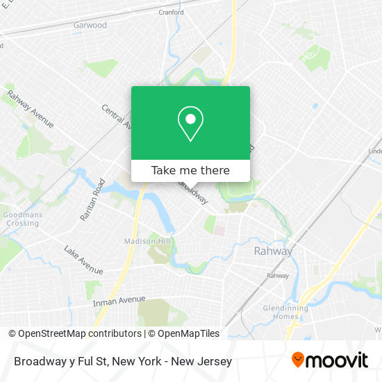 Mapa de Broadway y Ful St