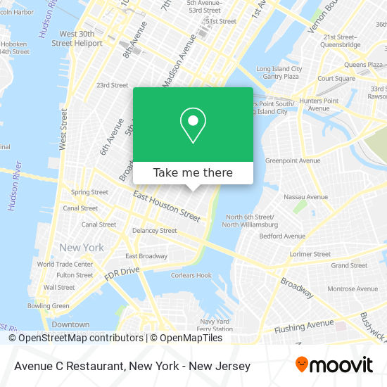 Mapa de Avenue C Restaurant