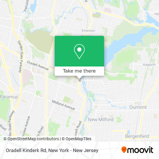 Oradell Kinderk Rd map