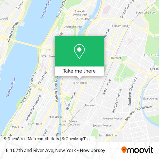 E 167th and River Ave map