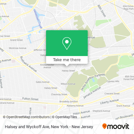 Halsey and Wyckoff Ave map