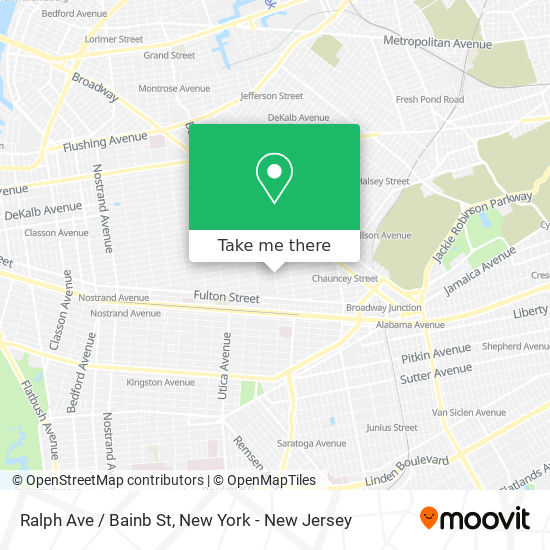 Ralph Ave / Bainb St map
