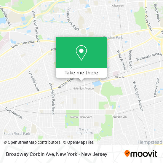Broadway Corbin Ave map