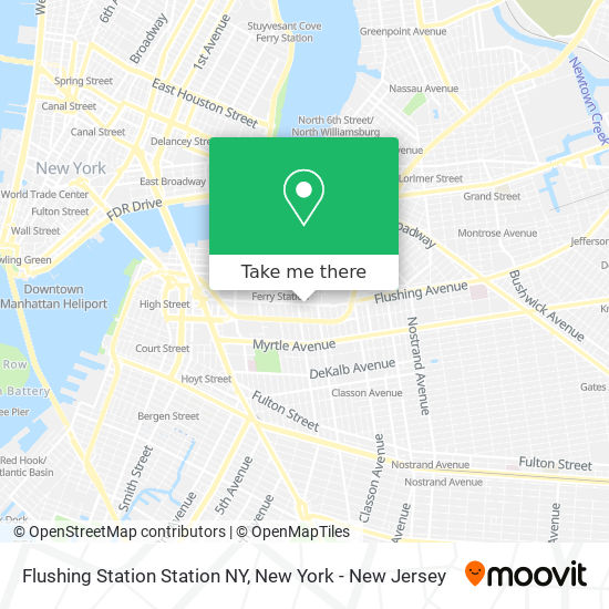 Flushing Station Station NY map