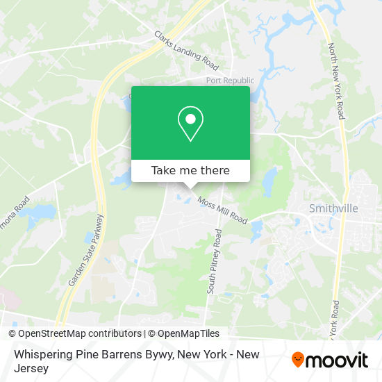 Whispering Pine Barrens Bywy map