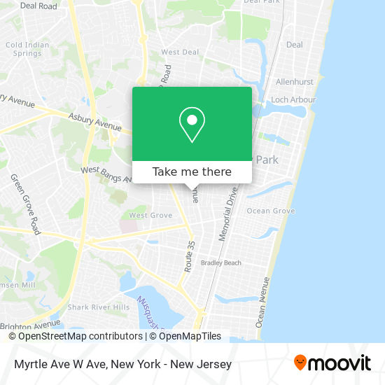 Myrtle Ave W Ave map