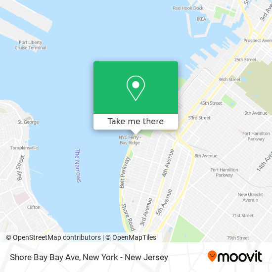 Shore Bay Bay Ave map