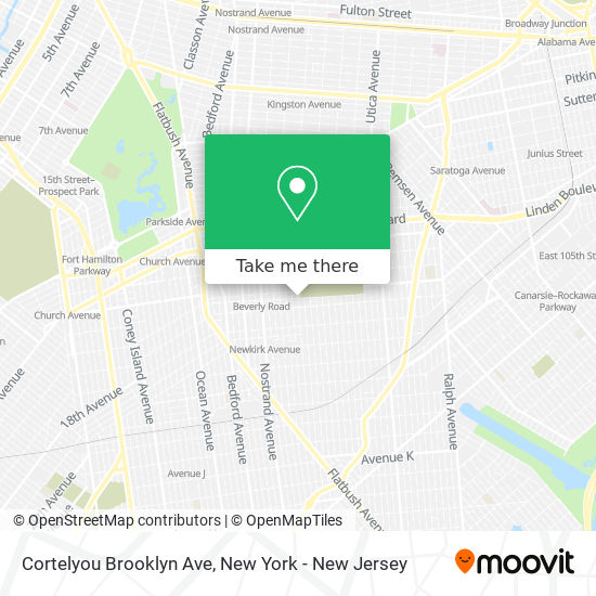 Cortelyou Brooklyn Ave map