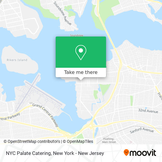 NYC Palate Catering map